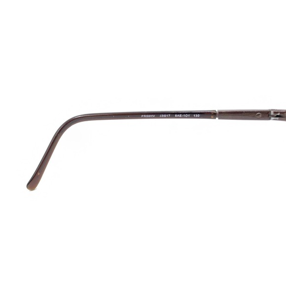 Prada PR59HV 8AE-1O1 Brown Rectangle Eyeglasses Frames 63-17 130 Italy Men Women - Picture 10 of 12